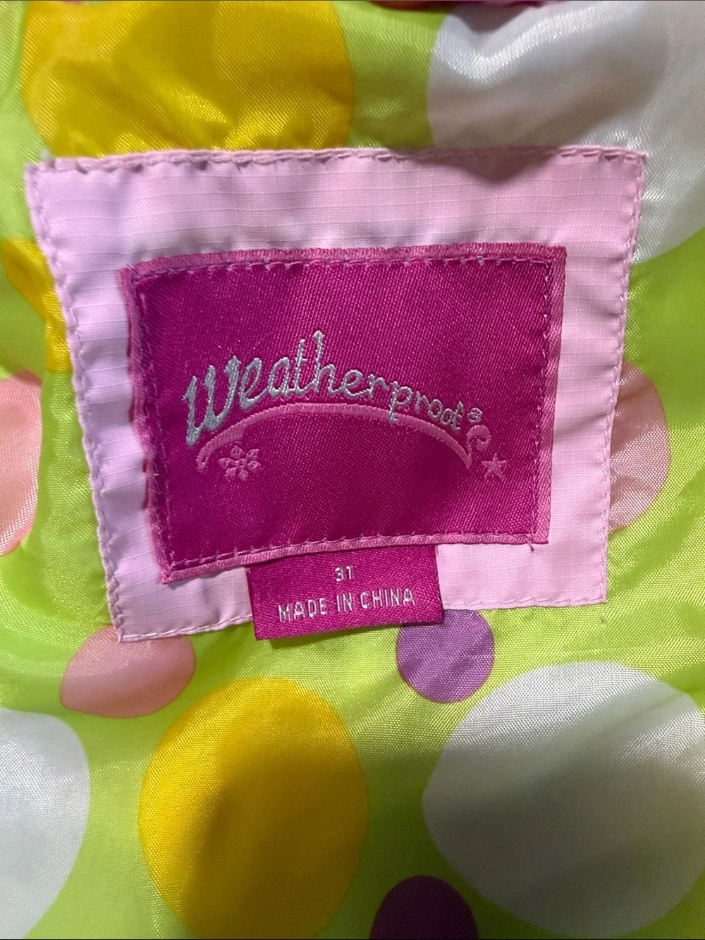 Weatherproof Light Pink Puffer Vest with Lime Trim - Kids